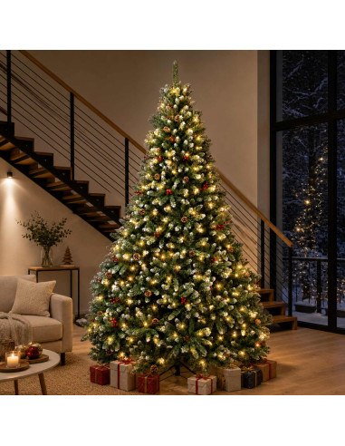 Albero di Natale Artificiale con Rami Pieghevoli 300 cm