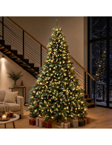 Albero di Natale Artificiale con Rami Pieghevoli 300 cm