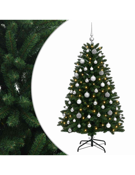 Albero di Natale artificiale verde medio con palline 120 cm