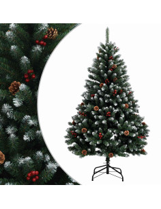 Albero di Natale Artificiale con Rami Pieghevoli 180 cm PVC 2