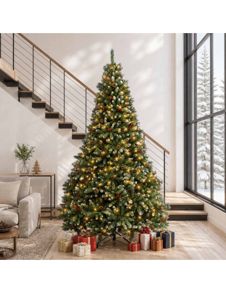 Albero di Natale Artificiale con Rami Pieghevoli 300 cm