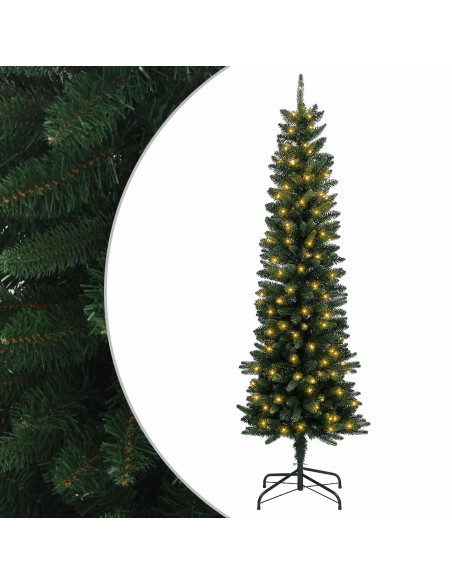 Albero di Natale Artificiale Sottile 120 cm 150 LED