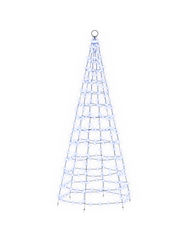 Luci per albero di Natale con picchetti e asta per bandiera