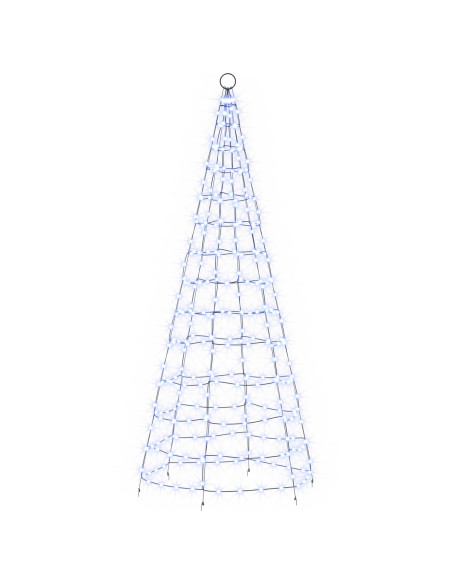 Luci per albero di Natale con picchetti e asta per bandiera
