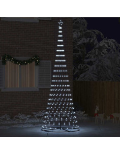 Albero di Natale LED con 455 LED Bianco freddo 399 cm Metallo 2