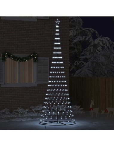 Albero di Natale LED con 455 LED Bianco freddo 399 cm Metallo