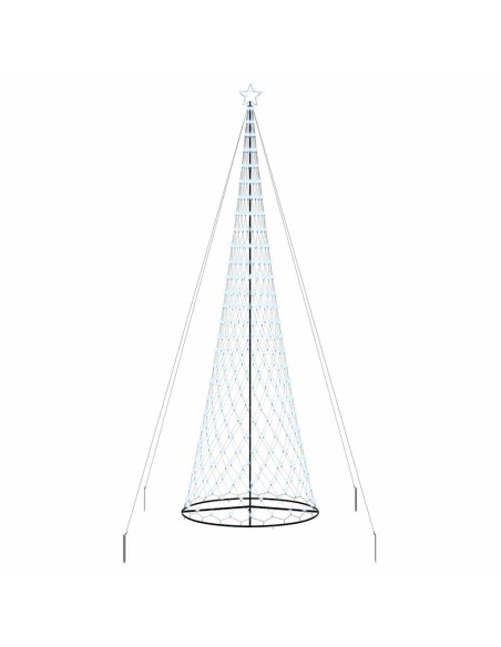 Albero di Natale LED con 455 LED Bianco freddo 399 cm Metallo