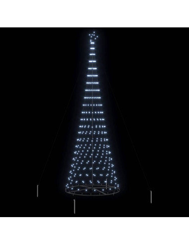 Albero di Natale LED con 455 LED Bianco freddo 399 cm Metallo
