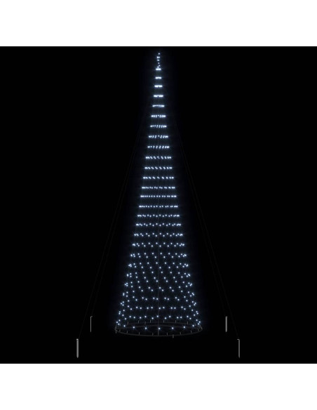 Albero di Natale LED con 455 LED Bianco freddo 399 cm Metallo