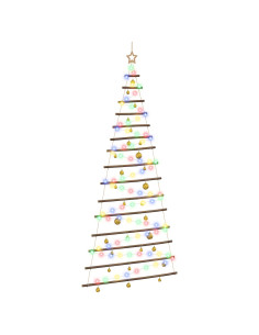 Albero di Natale appeso con palle 210 cm 130 LED Multicolore 2