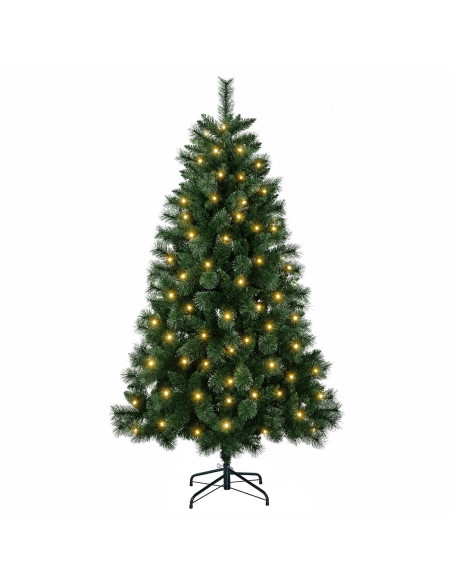 Albero di Natale artificiale 180 cm 300 LED Bianco caldo