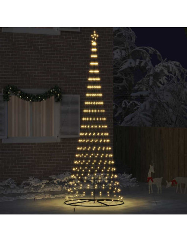 Albero di Natale LED con 455 LED Bianco caldo 399 cm Metallo