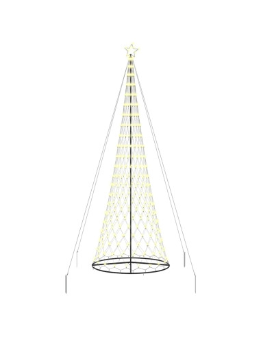 Albero di Natale LED con 455 LED Bianco caldo 399 cm Metallo
