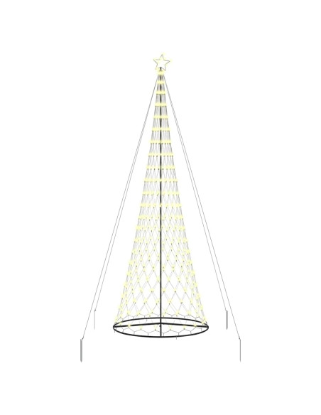 Albero di Natale LED con 455 LED Bianco caldo 399 cm Metallo