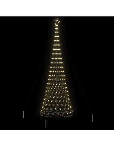 Albero di Natale LED con 455 LED Bianco caldo 399 cm Metallo