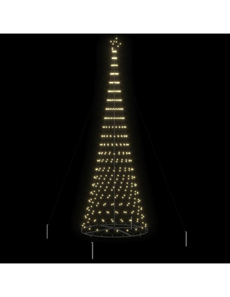 Albero di Natale LED con 455 LED Bianco caldo 399 cm Metallo