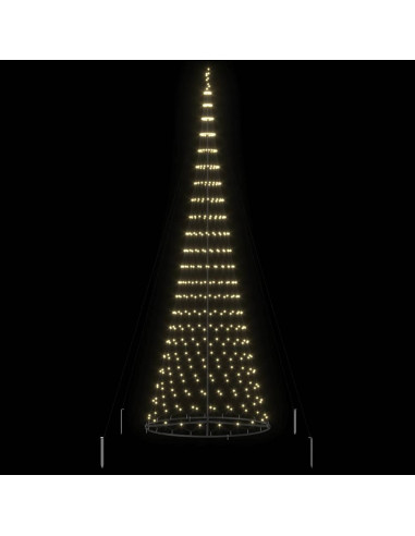 Albero di Natale LED con 455 LED Bianco caldo 399 cm Metallo
