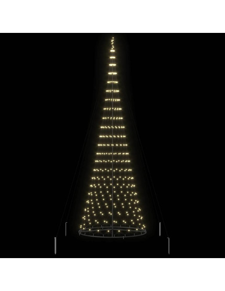 Albero di Natale LED con 455 LED Bianco caldo 399 cm Metallo