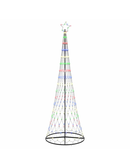 Albero di Natale LED con 355 LED Multicolore 302,5 cm Metallo