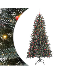 Albero di Natale artificiale con 300 LED Verde 210 cm