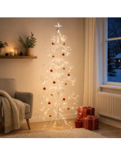 Albero di Natale in metallo KUOPIO 180 cm acciaio White