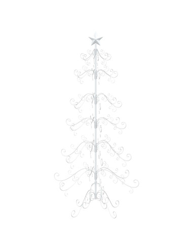 Albero di Natale in metallo KUOPIO 180 cm acciaio White