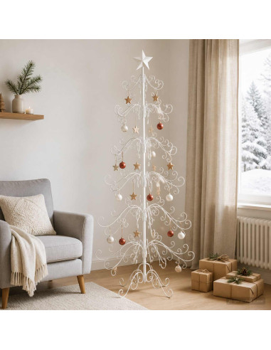 Albero di Natale in metallo KUOPIO 180 cm acciaio White