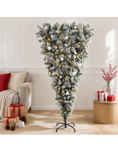 Albero di Natale artificiale rovesciato con rami snodati 120 cm