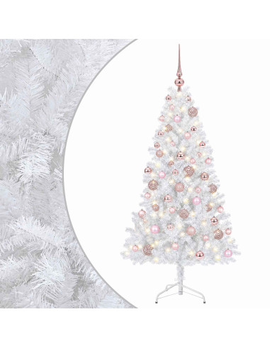 Albero di Natale artificiale con palline 210 cm 300 LED