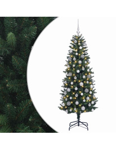 Albero di Natale Artificiale con Palline 240 cm 300 LED