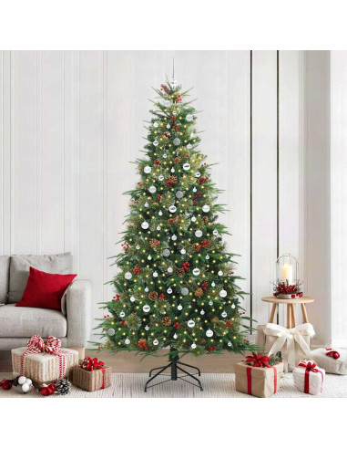 Albero di Natale Artificiale con Rami Pieghevoli Verde 240 cm
