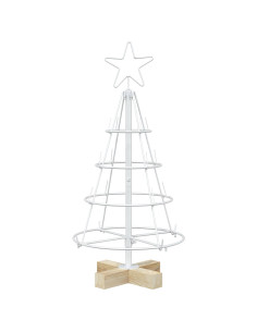 Albero a Cono di Natale KUOPIO 60 cm Acciaio Bianco 2