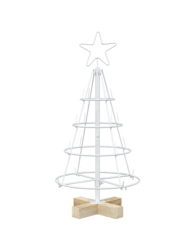Albero a Cono di Natale KUOPIO 60 cm Acciaio Bianco