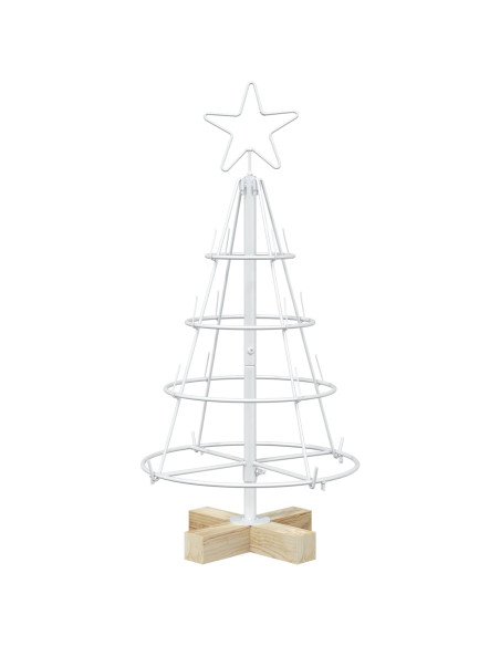 Albero a Cono di Natale KUOPIO 60 cm Acciaio Bianco