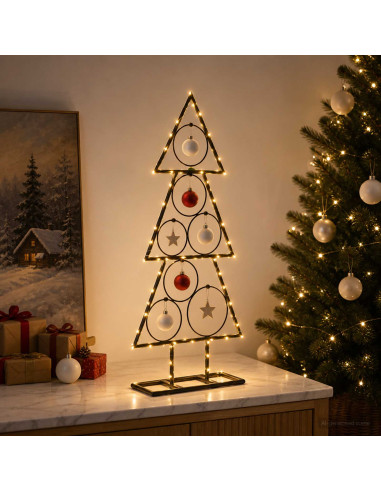 Albero di Natale in metallo con supporto KUOPIO 60 cm Acciaio