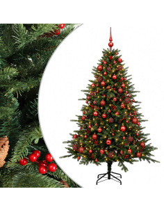 Albero di Natale artificiale con palline 240 cm 300 LED