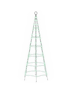Albero di Natale LED 180 cm 168 LED Multicolore ferro Nero 2