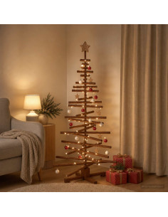 Albero di Natale in legno KOTKA 150 cm Legno Massello di Pino
