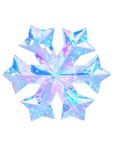 Fiocco di neve LED prismatico iridescente Multicolore