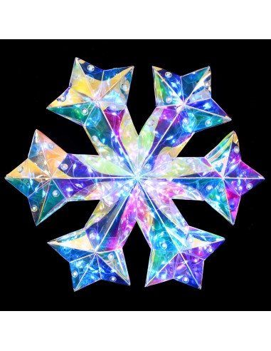 Fiocco di neve LED prismatico iridescente Multicolore