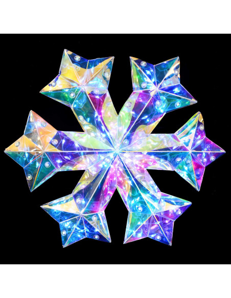 Fiocco di neve LED prismatico iridescente Multicolore