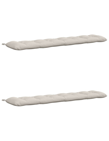 Cuscini per Panchina VIANEN 2 pz 100% Poliestere Bianco