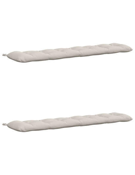 Cuscini per Panchina VIANEN 2 pz 100% Poliestere Bianco