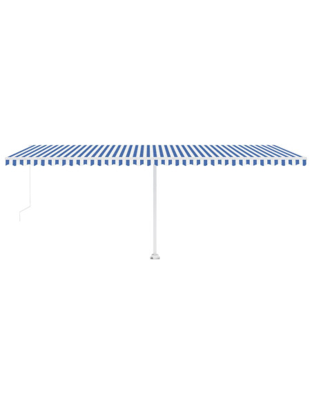 Tenda da Sole Autoportante Manuale 600x350 cm Blu Bianca