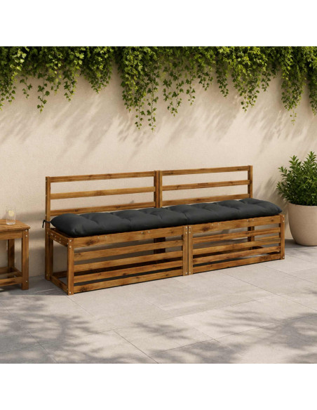 Cuscini per Panchina VIANEN 2 pz 100% Poliestere Antracite