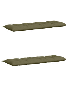 Cuscini per Panchina VIANEN 2 pz 100% Poliestere Verde Oliva 2