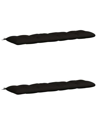 Cuscini per Panchina VIANEN 2 pz 100% Poliestere Nero