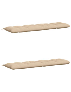 Cuscini per Panchina VIANEN 2 pz 100% Poliestere Crema 2