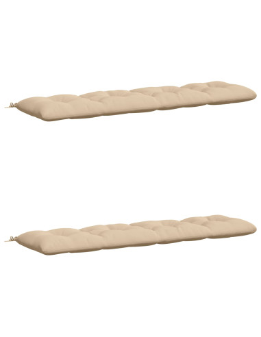 Cuscini per Panchina VIANEN 2 pz 100% Poliestere Crema