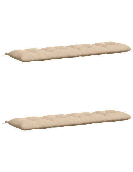 Cuscini per Panchina VIANEN 2 pz 100% Poliestere Crema